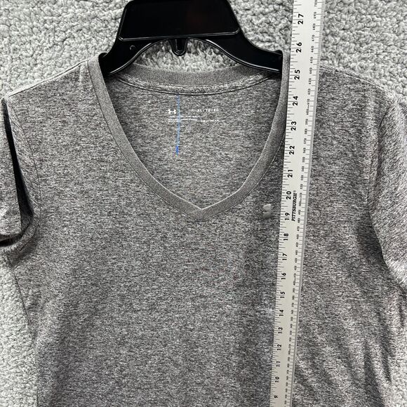 Under Armour Tech V-Neck Loose Fit T-Shirt Tee Heathered Gray Womens Extra Large - Picture 5 of 10
